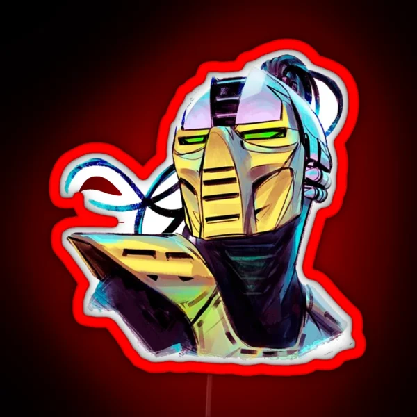 Mortal Kombat Cyrax Minimal Art RGB Neon Sign