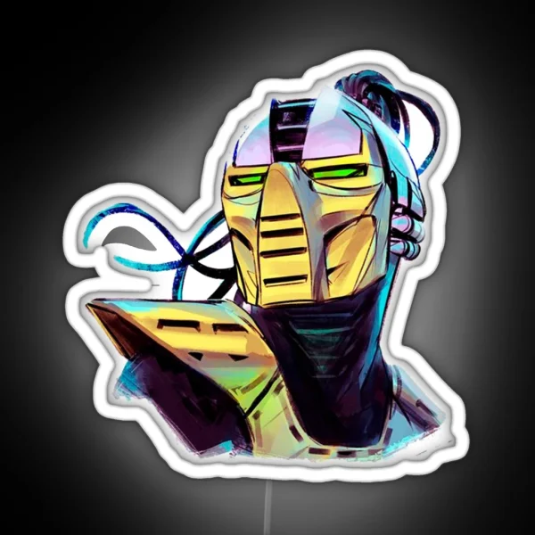 Mortal Kombat Cyrax Minimal Art RGB Neon Sign