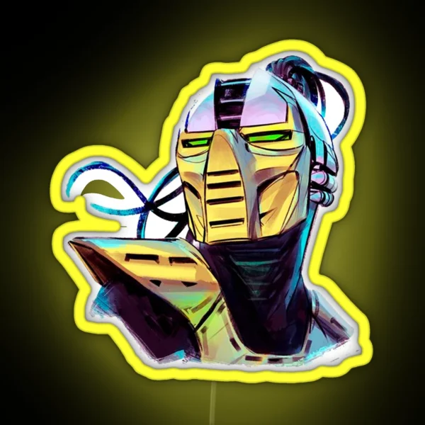 Mortal Kombat Cyrax Minimal Art RGB Neon Sign