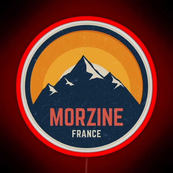 Morzine France Mountain Design RGB Neon Sign
