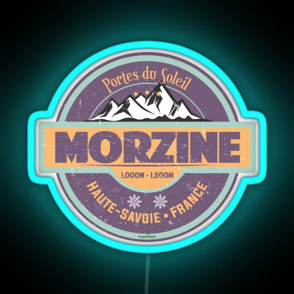 Morzine France Ski Skiing Alpes Led Led 02 RGB Neon Sign