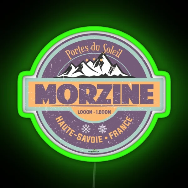 Morzine France Ski Skiing Alpes Led Led 02 RGB Neon Sign