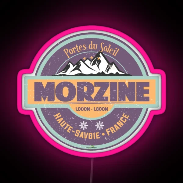 Morzine France Ski Skiing Alpes Led Led 02 RGB Neon Sign