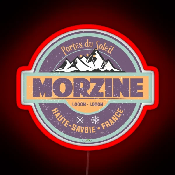 Morzine France Ski Skiing Alpes Led Led 02 RGB Neon Sign