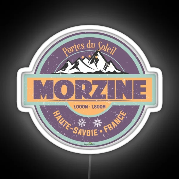 Morzine France Ski Skiing Alpes Led Led 02 RGB Neon Sign