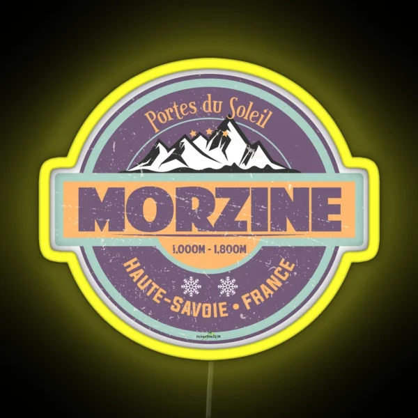 Morzine France Ski Skiing Alpes Led Led 02 RGB Neon Sign