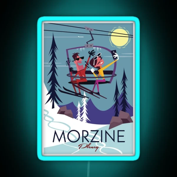 Morzine Poster RGB Neon Sign