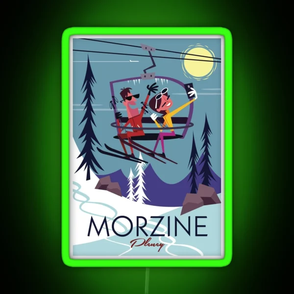 Morzine Poster RGB Neon Sign