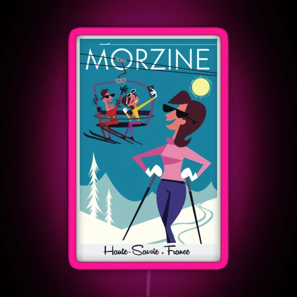 Morzine Poster RGB Neon Sign