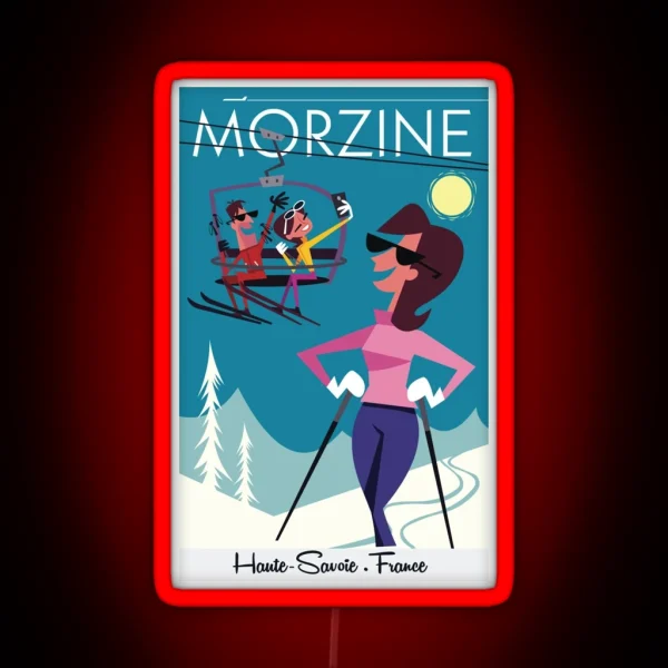 Morzine Poster RGB Neon Sign
