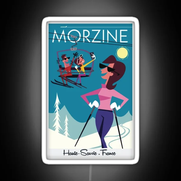 Morzine Poster RGB Neon Sign