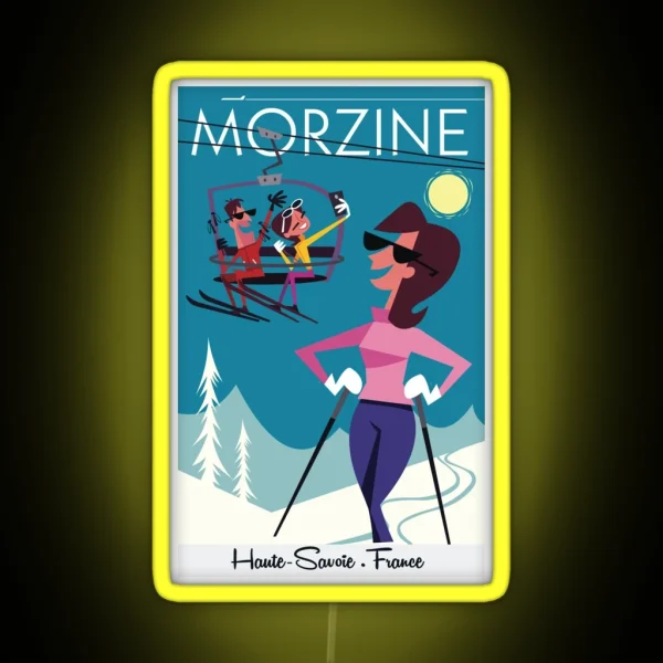 Morzine Poster RGB Neon Sign