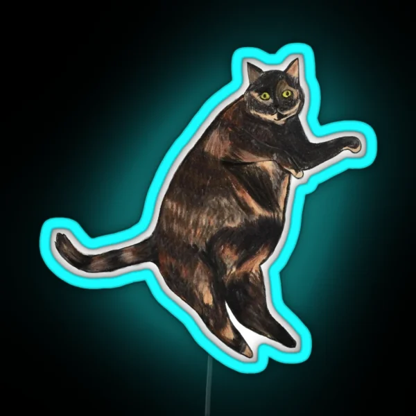 Mosaic The Cat RGB Neon Sign