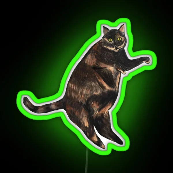 Mosaic The Cat RGB Neon Sign