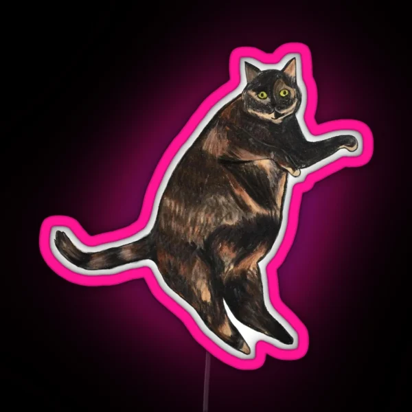 Mosaic The Cat RGB Neon Sign