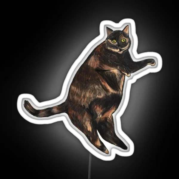 Mosaic The Cat RGB Neon Sign