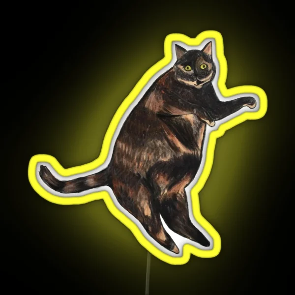 Mosaic The Cat RGB Neon Sign