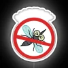 mosquito net forbidden neon sign rgb prohibited warning