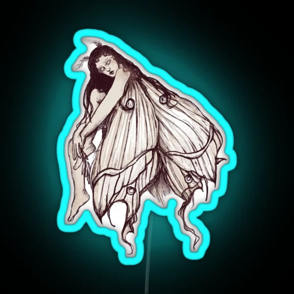Moth Fairy RGB Neon Sign