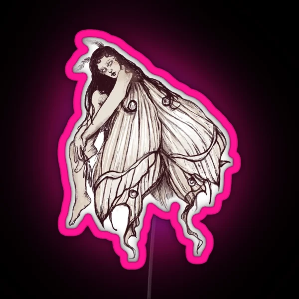 Moth Fairy RGB Neon Sign