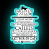 neon rgb catleesi mother of cats design sign - blue neon rgb cat sign with a modern, eye-catching design featuring the mot...