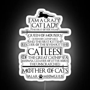 Mother Of Cats Catleesi Design RGB Neon Sign