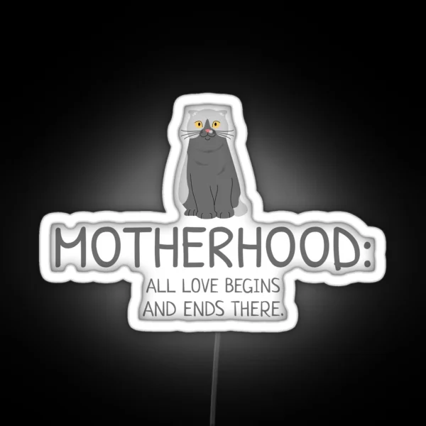Motherhood Cat Mom RGB Neon Sign