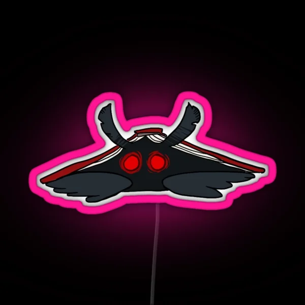 Mothman Hiding Under A Book RGB Neon Sign