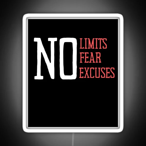 Motivational No Limits Overcoming Fear And RGB Neon Sign