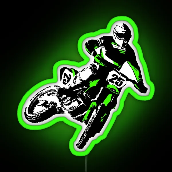 Moto Cross Racing RGB Neon Sign