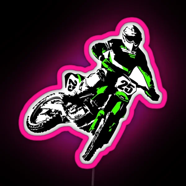 Moto Cross Racing RGB Neon Sign