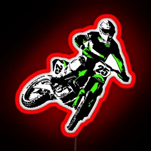 Moto Cross Racing RGB Neon Sign