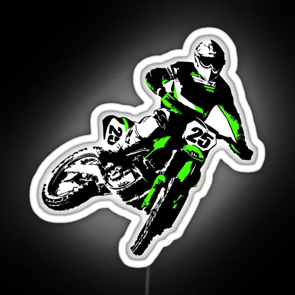 Moto Cross Racing RGB Neon Sign