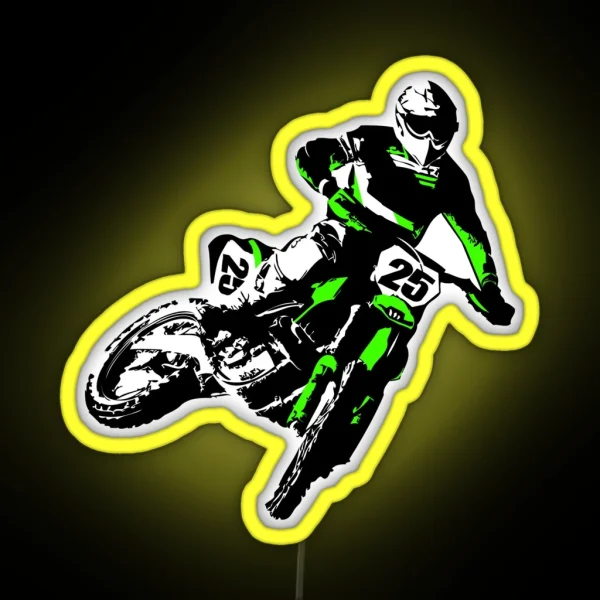 Moto Cross Racing RGB Neon Sign