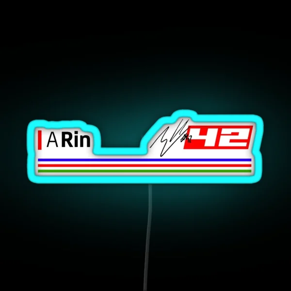 Moto GP Racing Alex Rins 42 RGB Neon Sign