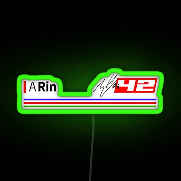 Moto GP Racing Alex Rins 42 RGB Neon Sign