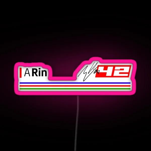 Moto GP Racing Alex Rins 42 RGB Neon Sign