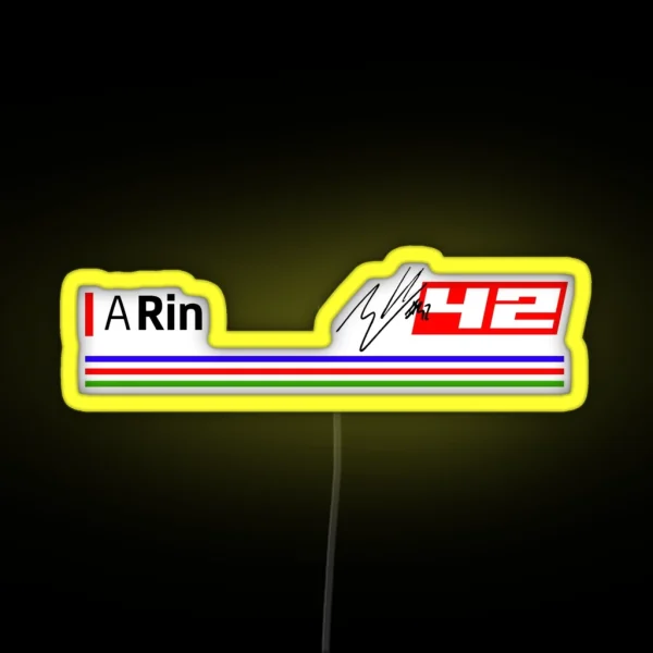 Moto GP Racing Alex Rins 42 RGB Neon Sign