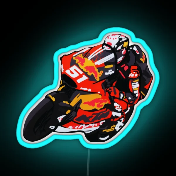 Moto Gp Rider RGB Neon Sign
