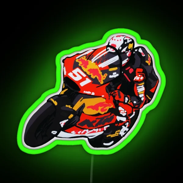 Moto Gp Rider RGB Neon Sign