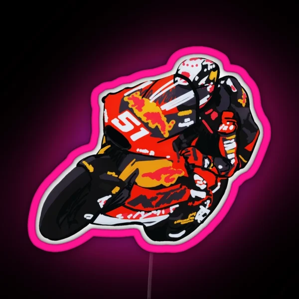 Moto Gp Rider RGB Neon Sign