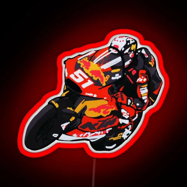 Moto Gp Rider RGB Neon Sign