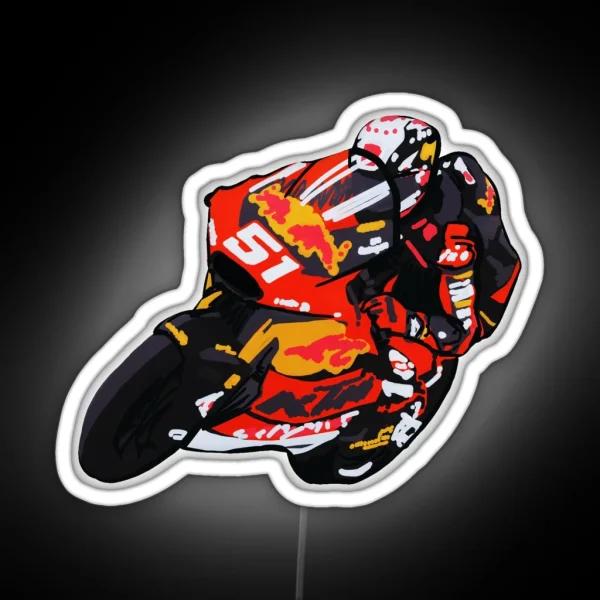 Moto Gp Rider RGB Neon Sign