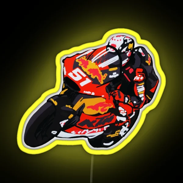 Moto Gp Rider RGB Neon Sign