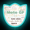 moto-gp terminology neon sign with commonly used terms
