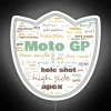 MotoGP terminology neon sign with commonly used racing terms