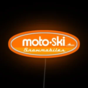 Moto Ski Snowmobiles RGB Neon Sign