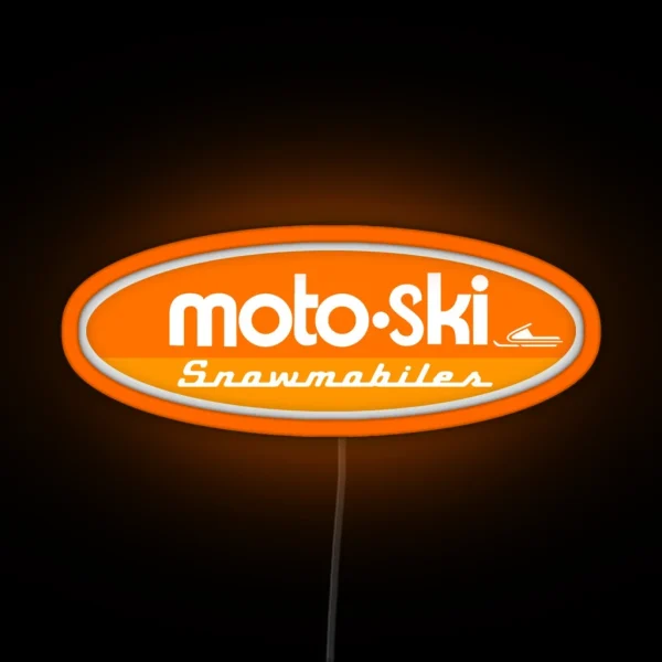 Moto Ski Snowmobiles RGB Neon Sign