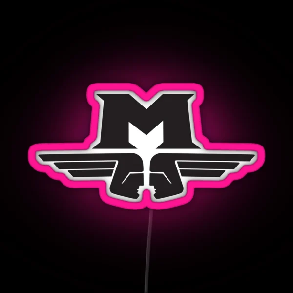 Motobecane M Logo Black RGB Neon Sign