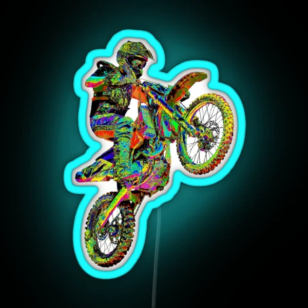 Motocross 1 RGB Neon Sign